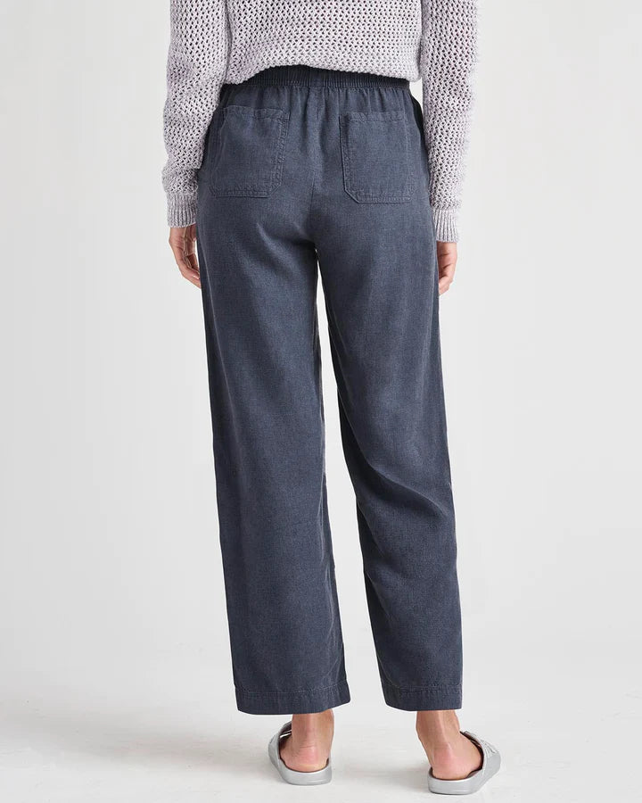 Angie Crop Wide Leg Pant - Navy