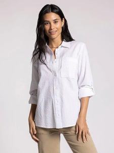 Marina White Stripe Shirt