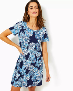 Cody T-Shirt Dress - Low Tide Navy Bouquet All Day