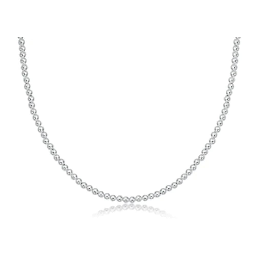 Classic Bead Necklace - Silver