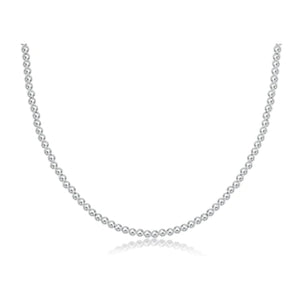 Classic Bead Necklace - Silver