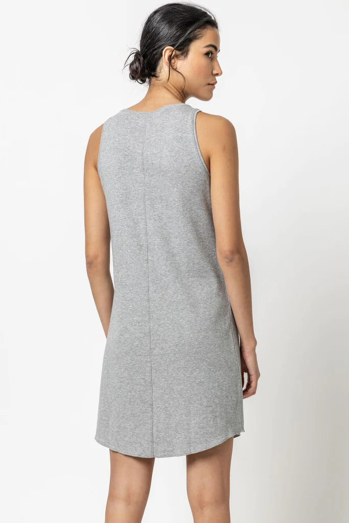 High Neck Dress- Heather Grey