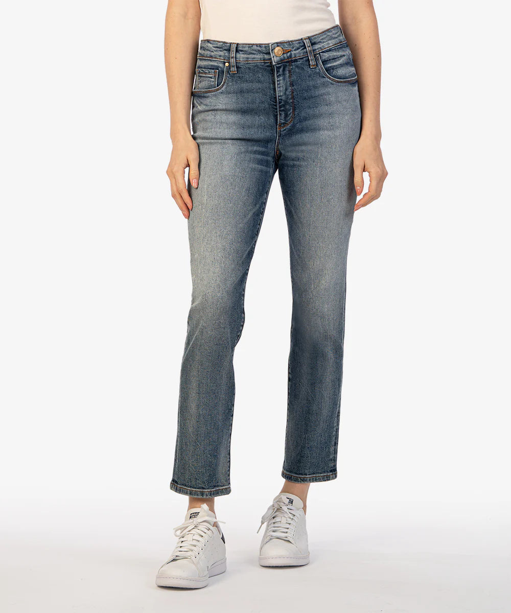 Reese High Rise Ankle Straight - Taught Medium Wash