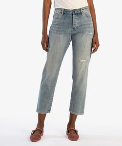 Elizabeth Slouchy High Rise Boyfriend Crop - Conserved Wash