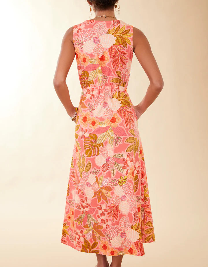 Lenea Maxi Dress - Callawassie Flowers Pink