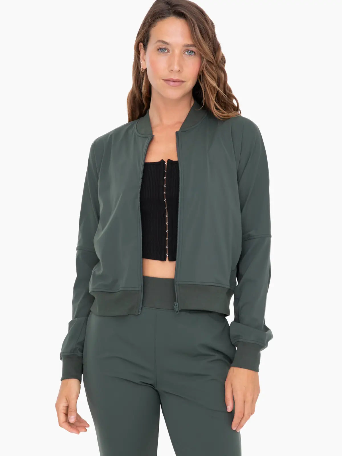 Forest Green Bomber Jacket