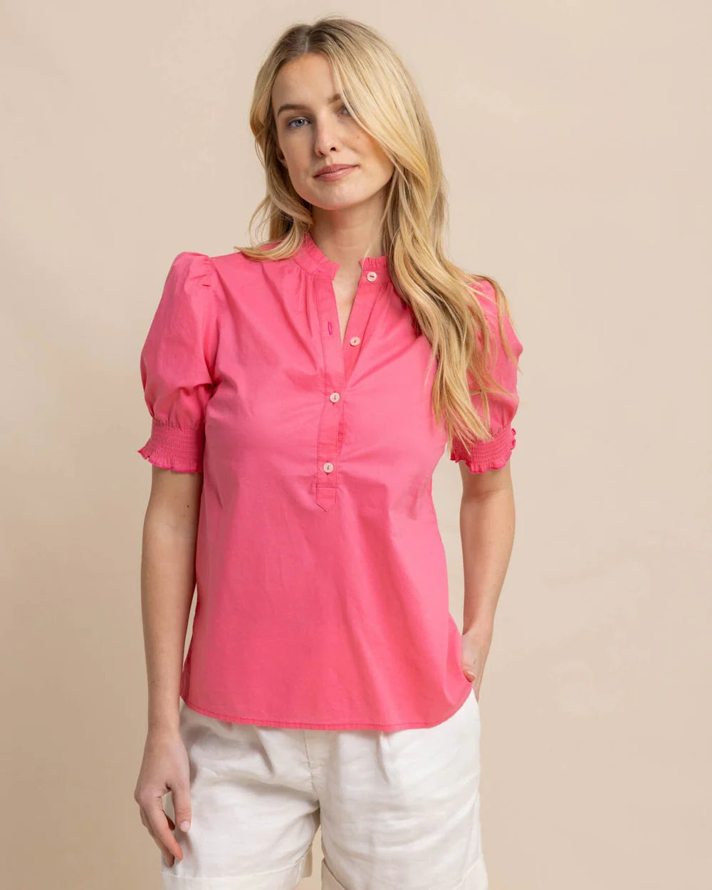 Meadow Lawn Blouse - Camelia Rose Pink