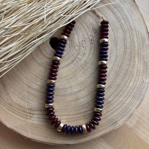 Madeline Merlot Beaded Necklace