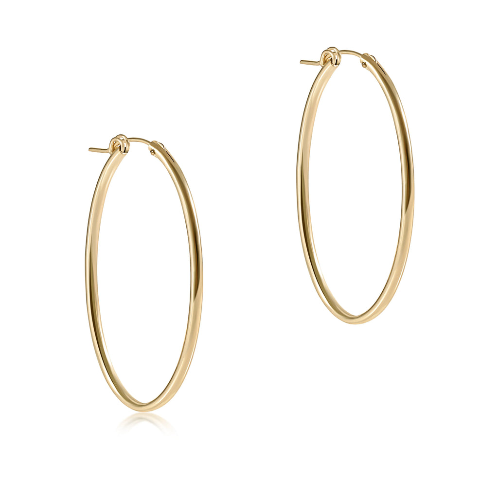 Oval Smooth Hoop - Gold