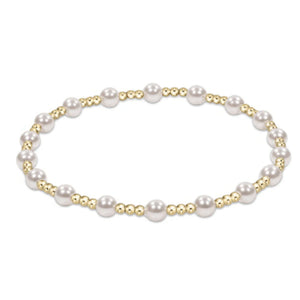 Sincerity Pattern Bead Bracelet - Pearl