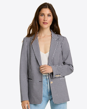 Gingham Blazer in Textured Gingham