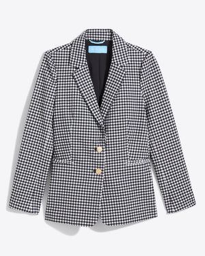 Gingham Blazer in Textured Gingham