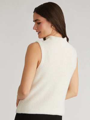 Funnel Neck Cable Knit Tank