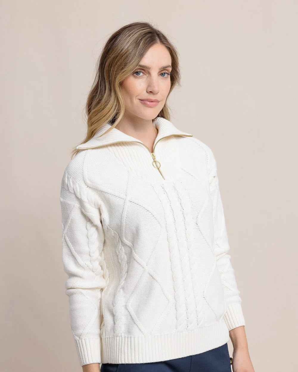 Marta Cable Knit Quarter Zip