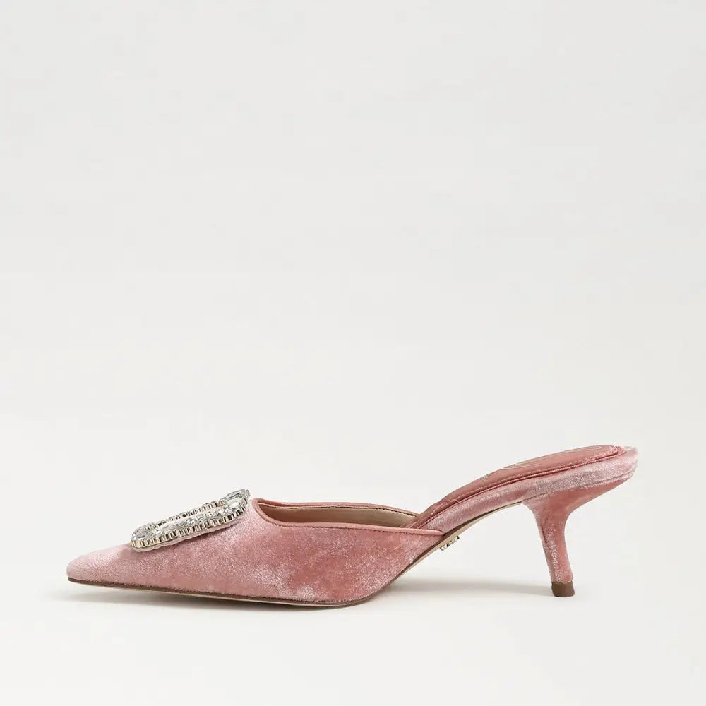 Brit Glow Kitten Heel - Peony Velvet