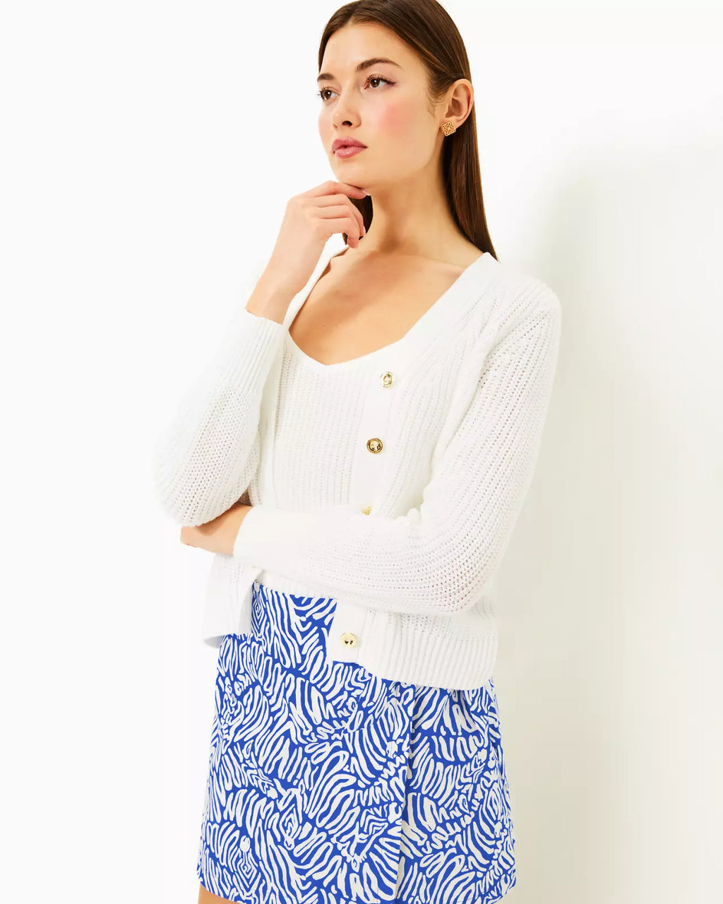 Bristow Cardigan - Resort White