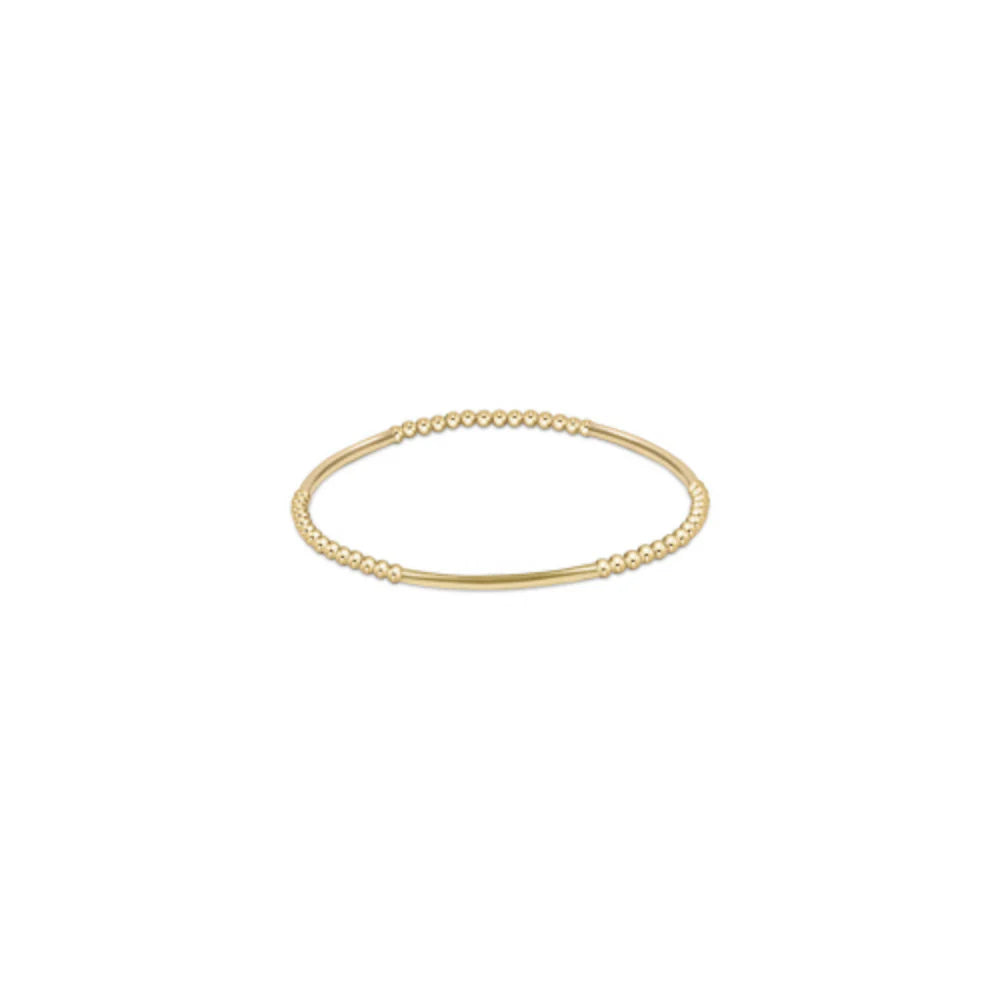 Bliss Bar Pattern Bead Bracelet - Gold