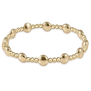 Honesty Sincerity Pattern Bead Bracelet - Gold