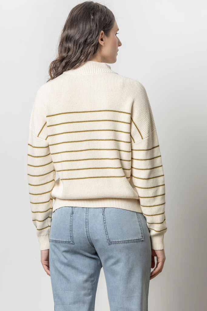 Striped Zip Front Sweater