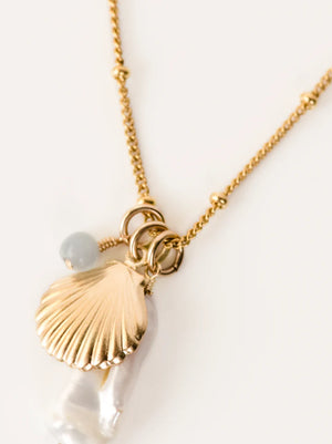 Pearl Seashell Pendant Necklace