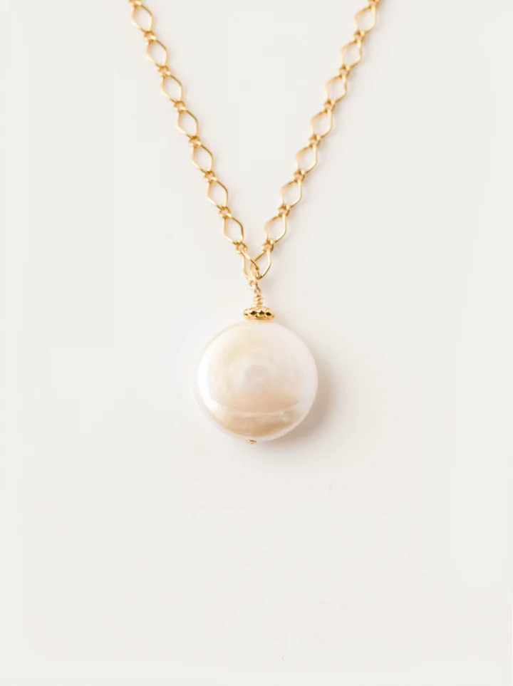 Coin Pearl Pendant Necklace