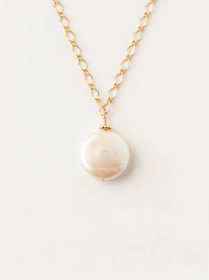 Coin Pearl Pendant Necklace