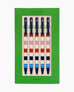 Kate Spade Adventure Stripe Click Pen Set