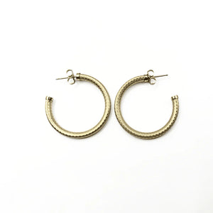 Bali Gold Filled Patterned Post Hoops