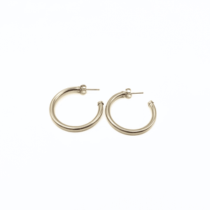 Paris Gold Filled Post Hoop Earrings