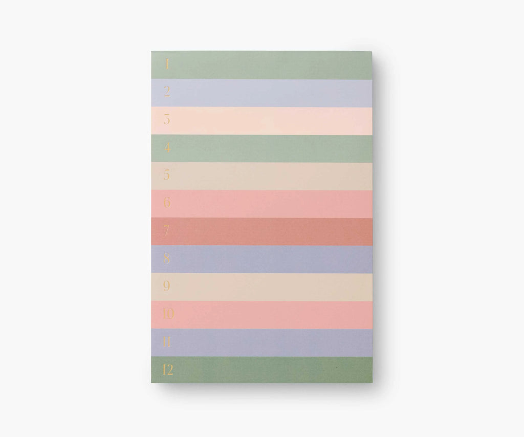 Muted Number Colorblock Large Memo Notepad