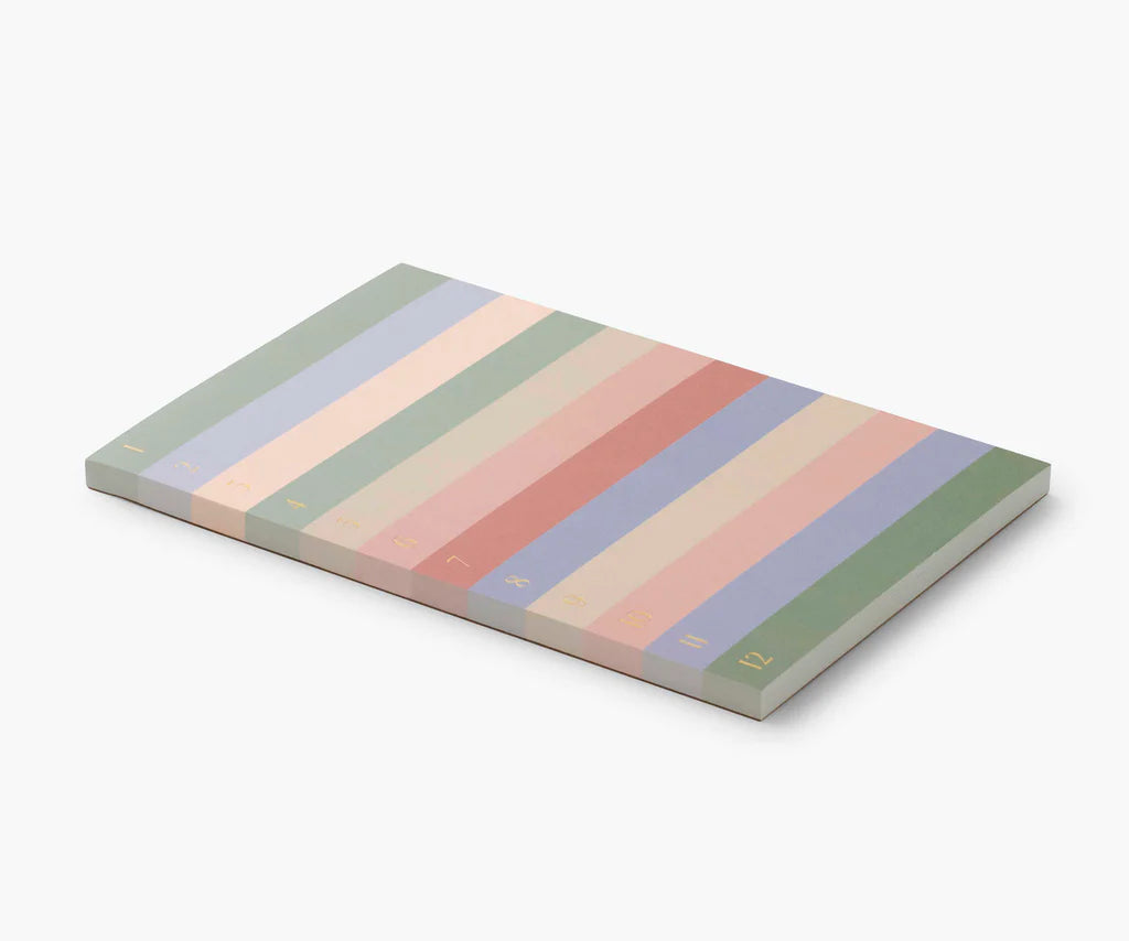 Muted Number Colorblock Large Memo Notepad