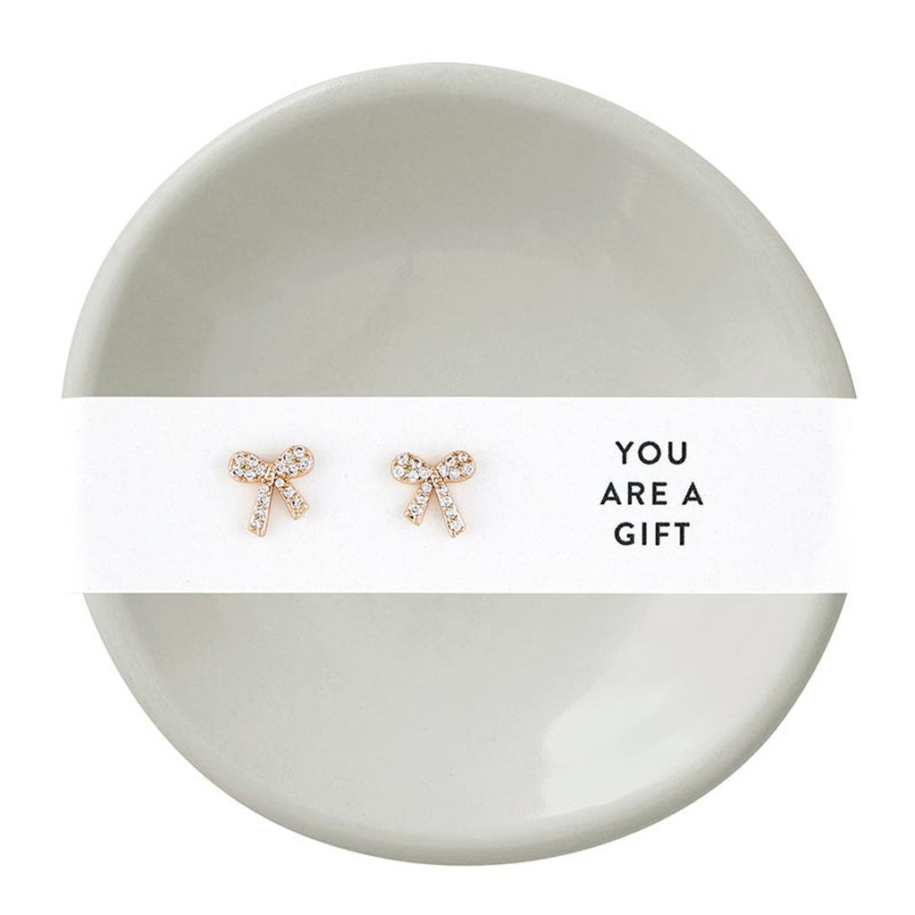 You Are A Gift Earring & Trinket Tray Set