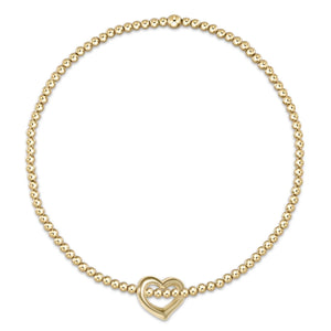 Classic Bead Love Small Charm Bracelet - Gold