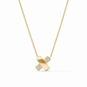 Catalina Pavé X Delicate Necklace