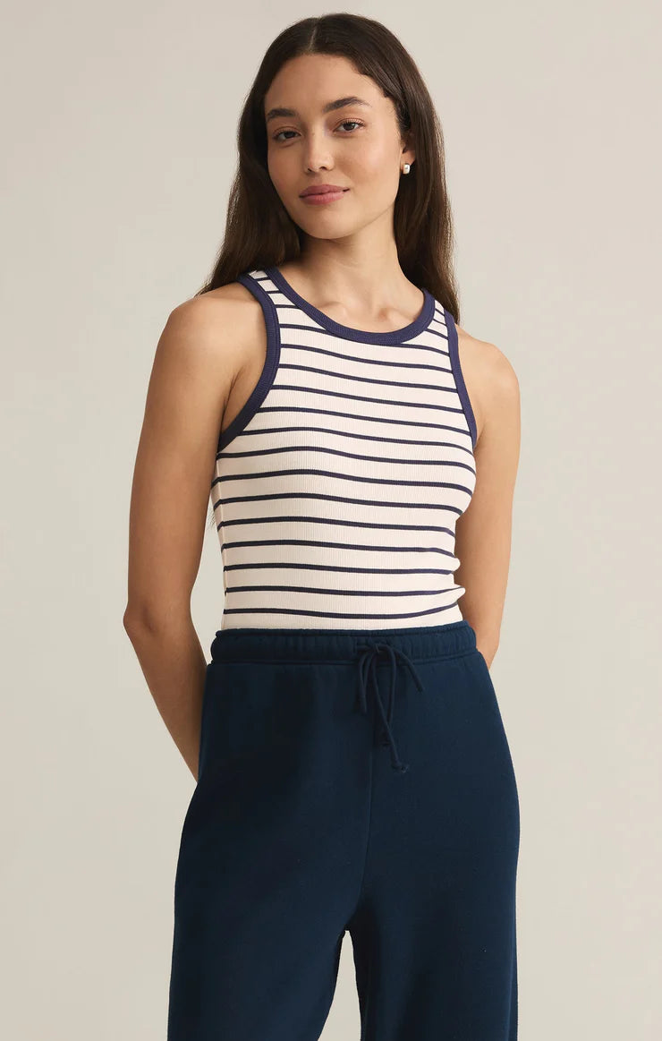 Hadley Striped Tank - Supernova Navy