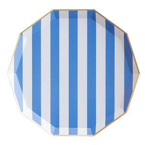 Blue Signature Cabana Stripe Plates