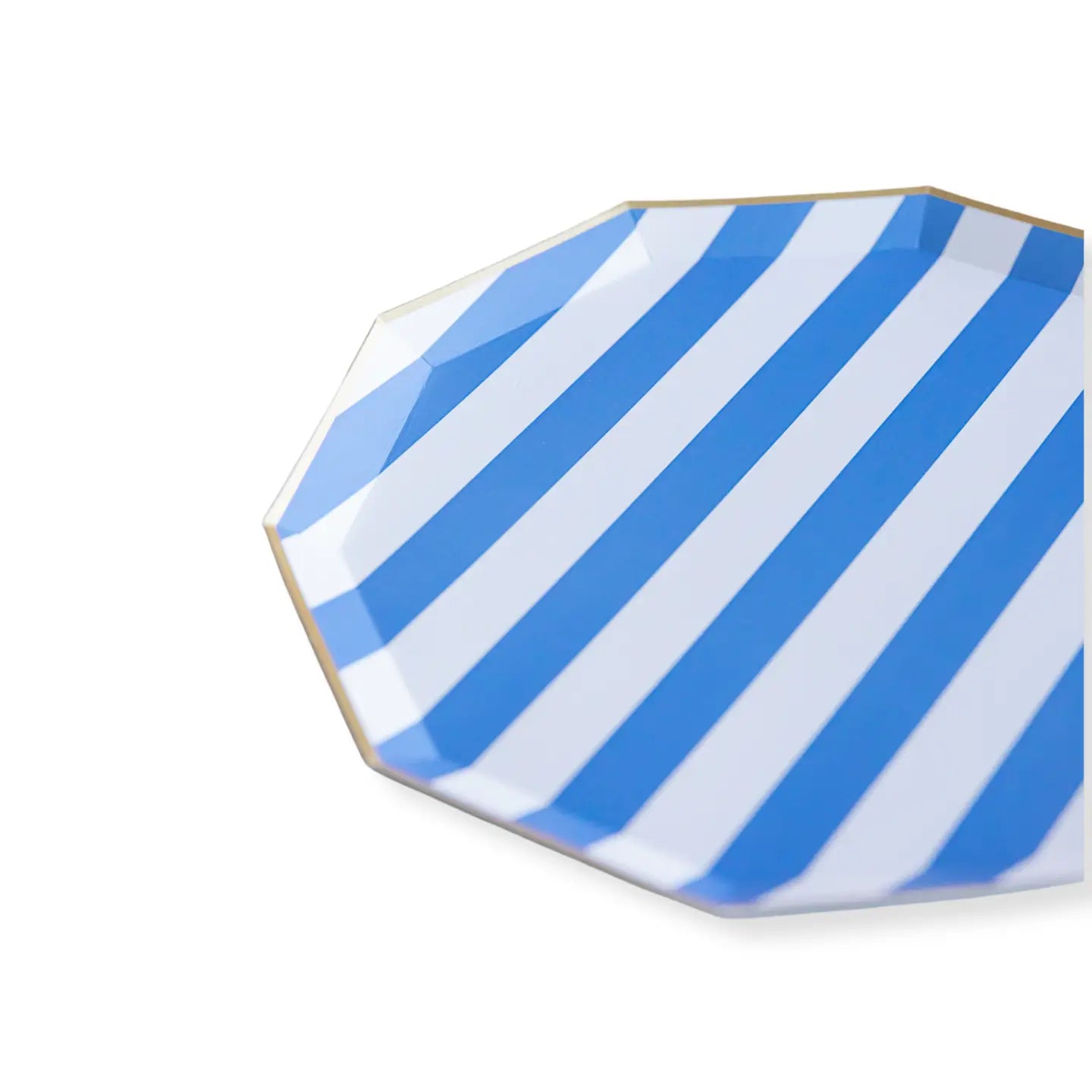 Blue Signature Cabana Stripe Plates