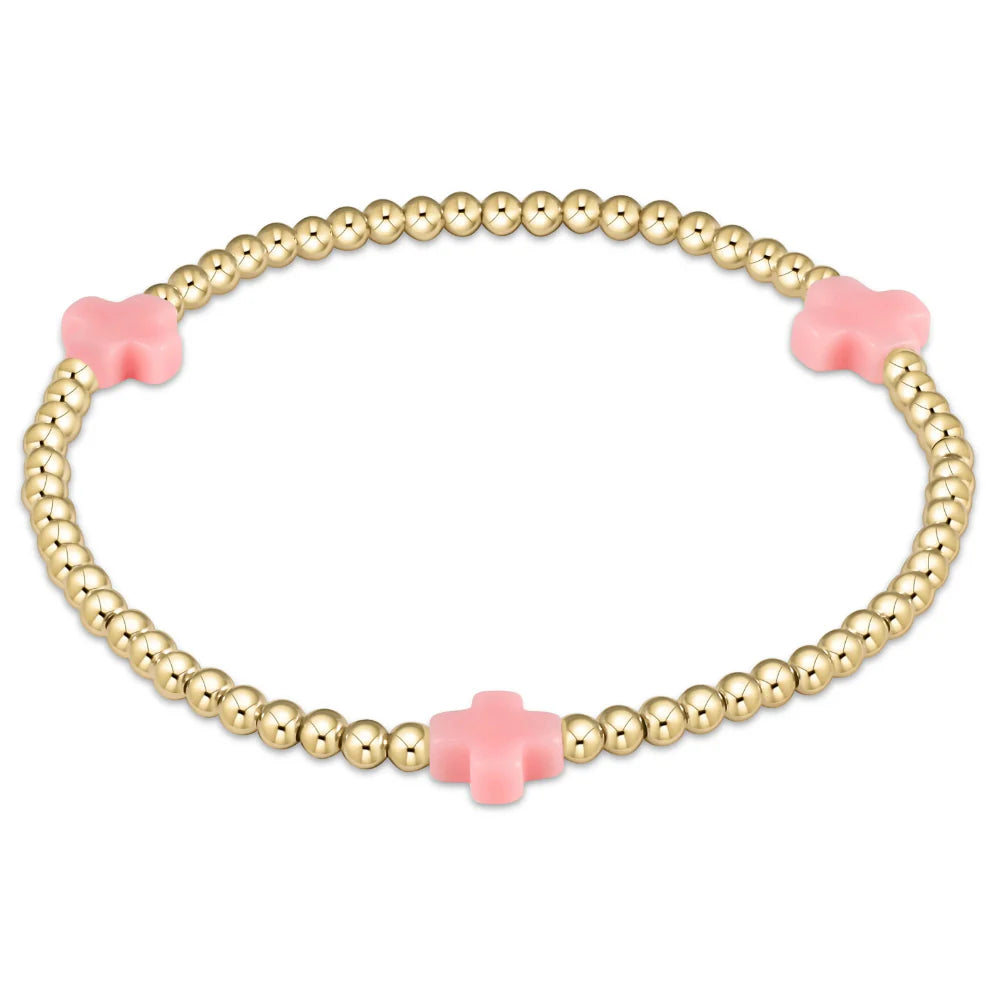 Signature Cross Bead Bracelet - Gold - Molly + Kate 