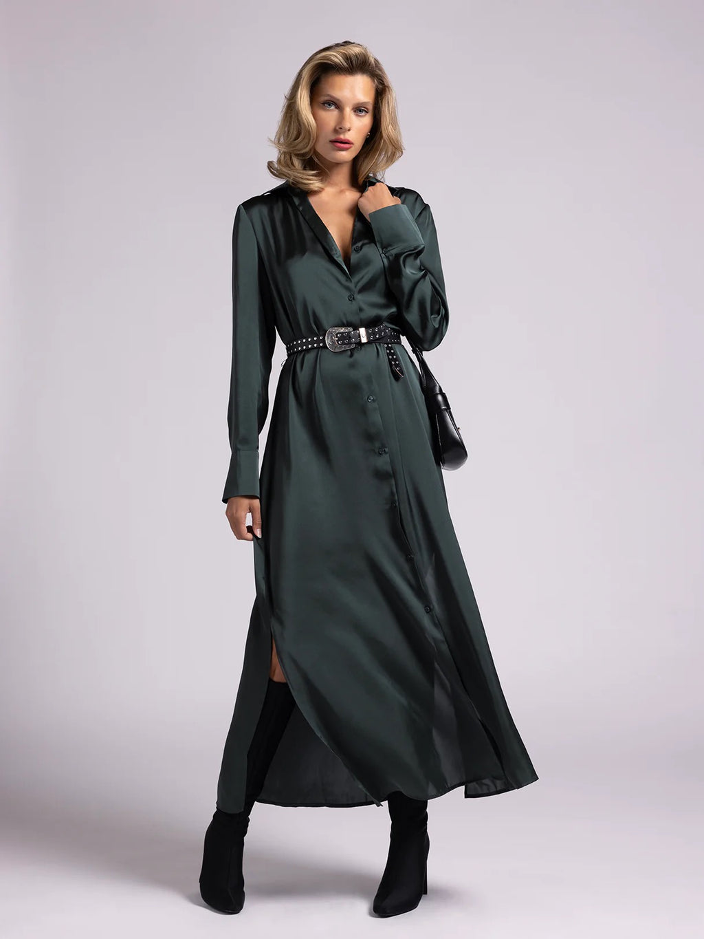 Yves Hunter Green Midi Dress