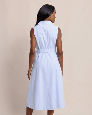 Whitley Seersucker Midi Dress - Ocean Channel