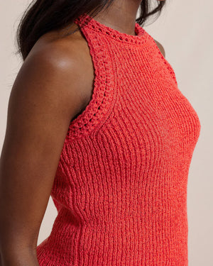 Tessa Sweater Tank - Sunset Coral