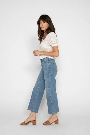 Aberdeen High Rise Wide Leg Ankle Crop - Classic Vintage