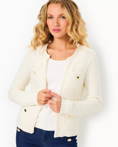 Kenton Cardigan - Coconut Metallic