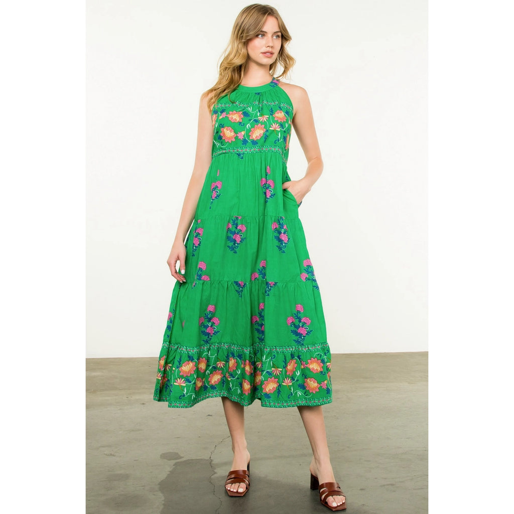 Holly Halter Neck Floral Midi
