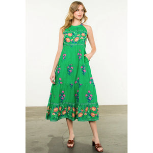 Holly Halter Neck Floral Midi