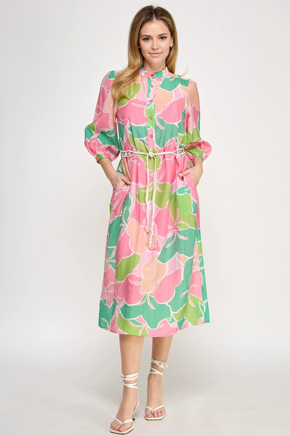 Blooming Printed Midi