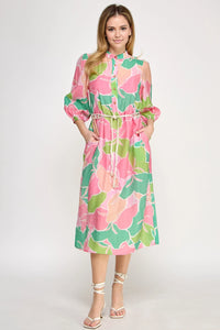 Blooming Printed Midi