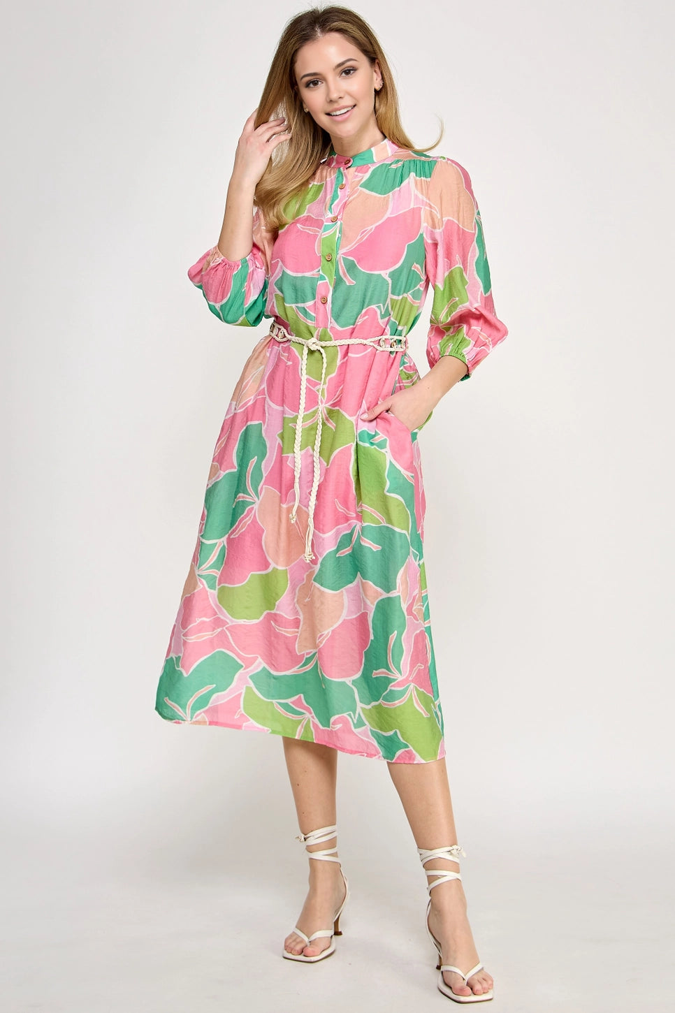 Blooming Printed Midi