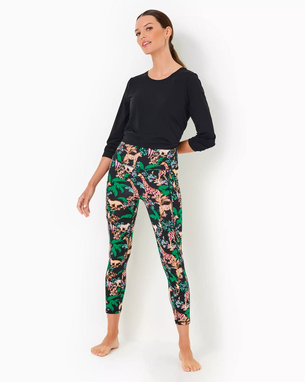 UPF 50+ Luxletic 24" Weekender High Rise Midi Legging - Dancing in the Moonlight