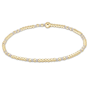 Hope Joy Pattern Bead Bracelet- Gold